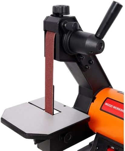 1" x 30" Belt & 5" Disc Bench Sander, Benchtop Belt Disc Sander with Adjustable Worktables, Miter Gauge & Dual Dust Ports for Woodworking Metalworking