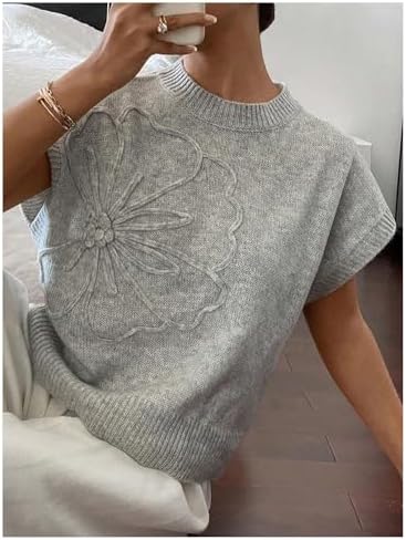 SOLY HUX Women's Short Sleeve Business Casual Sweater