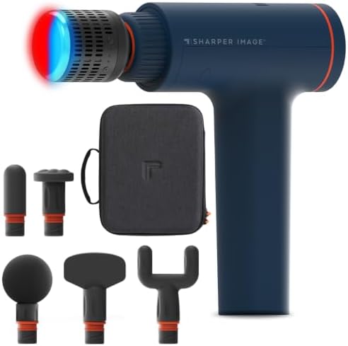 Sharper Image Powerboost Versa Heat & Cold Therapy Percussion Massage Gun