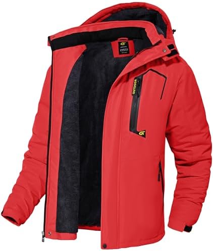 QPNGRP Mens Waterproof Ski Snowboard Jacket Winter Windproof Snow Coat