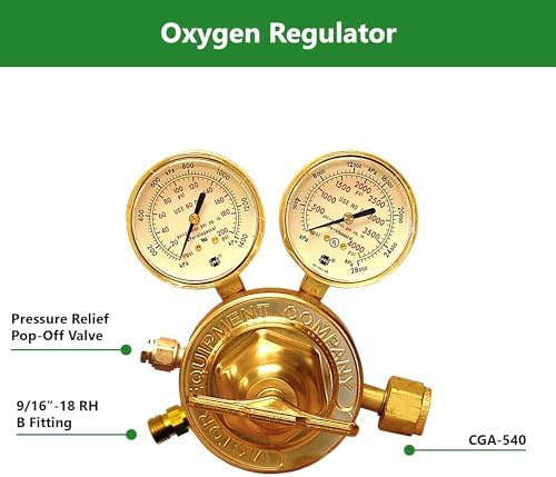 Victor Heavy Duty Oxygen & Acetylene Regulator Set with Metal Gauge Guards – SR450D-540 (0781-0527) & SR460A-510 (0781-0584) – Single Stage Industrial Regulators