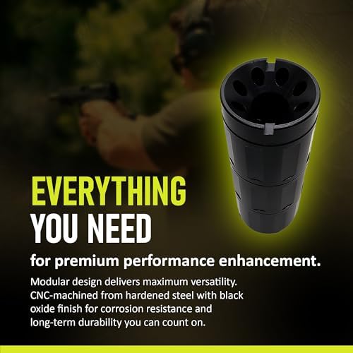Modular CNC-Machined 1/2x28 Threaded Enhancement Adapter – 3.8" Precision Alignment Device – Alloy Steel Construction with Oxide Black Finish – Multi-Section Modular Threaded Component