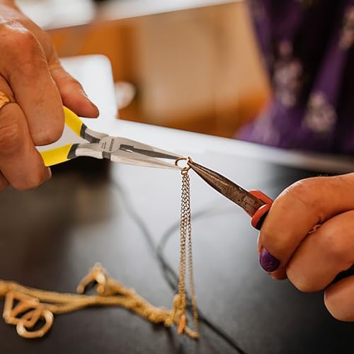 BOOSDEN 5" Mini Needle Nose Pliers for Jewelry Making, 10 Pack Pliers Bulk