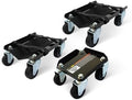 MaxxHaul Snowmobile Moving Dolly Set - Heavy Duty 1500 lbs Capacity - Anti-Slip V-Slide Rubber Pads with Straps - 360 Swivel Casters for Ski Sled Transport Storage Garage (50859)