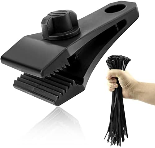 17Pcs Large Heavy Duty Lock Grip Tarp Clips with 100Pcs Zip Cable Ties