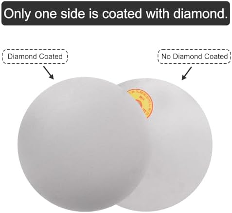 uxcell Diamond Sanding Grinding Disc, 12-Inch (300mm) Grit 600 No Center Hole, Flat Lap Disk Polishing Discs Abrasive Wheel for Gemstone Tile Porcelain Glass Stone Metal