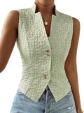 Mina Self Women's Sleeveless Sweater Vest,Knit Stretchy Dressy Casual Top