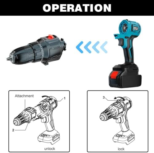 Cordless Power Tool Combo Kit, 15-in-1 Brushless Power Tool Combo Kit, 2-in-1 Hedge Trimmer, Woodworking Tool Kit with 3.0 Ah Battery and Tool Boxes, Cordless Tool Set for DIY Projects