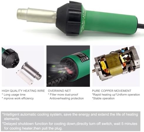 120V Hot Air Welding Gun Flooring Weld Kits Welding System 1600W Welding PVC TPO EPDM Single Ply Roofing Membranes FloorRepair Welding Tools