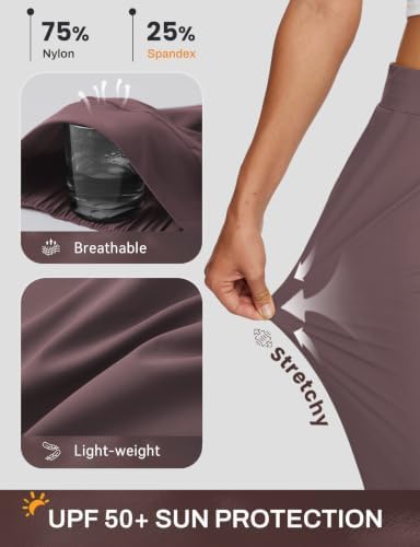 baleaf Womens Business Casual Pants Stretch Travel Pants On Airport with Zipper Pockets Dressy Slacks Golf Work Pull on