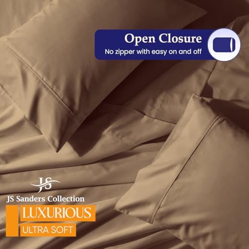 JS Sanders XL V Berth Boat Sheet 3 Pcs 600 TC Egyptian Cotton,Taupe