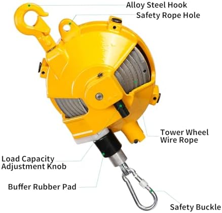Retractable Spring Balancer 5~9kg(11~19lbs) Hanging Tool Spring Balancer Balancer Retractor 1.9m Wire Rope Hanging Holding Equipment