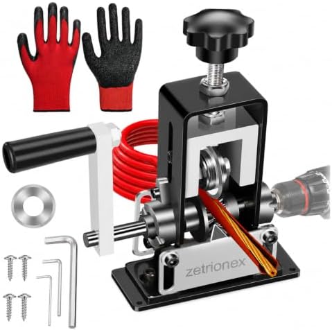 Manual Wire Stripping Machine, Drill Powered Wire Stripper Tool for 1.5-25mm Copper Cable, Tungsten Steel Blade Wire Peeler Machine, Hand Crank Scrap Wire Recycling Tool, ZT-001