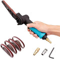 Pneumatic Tool Air Belt Sander,1/4" Air Inlet,Air Belt Sander (3/8" x 13") with 12pc Belts (#40，#60，80#，120#),3/8" Air Belt Grinder For Aluminium, Iron, Steel And Etc. Metal Polishing