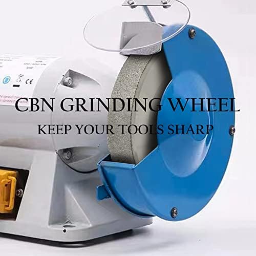 CBN Grinding Wheel 6 Inch 320 Grit, 1/2" Arbor, for Bench Grinders
