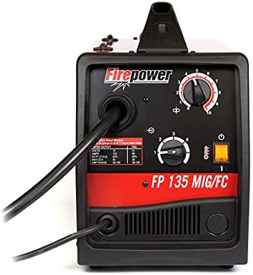 FIREPOWER 1444-0326 FP 135 2-in-1 MIG and Flux Cored Welding System, 135 Amp Max Output, 1/4" Max Plate Thickness, Up to .035" Wire, 6,000 Watt Generator, 115 VAC