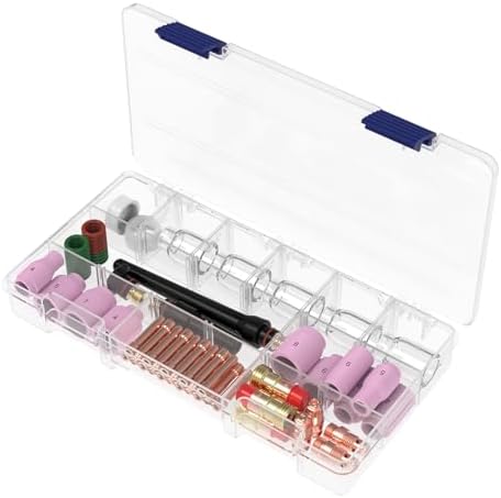 YESWELDER 68 Pcs TIG Welding Torch Stubby Gas Lens Glass Cup Kit