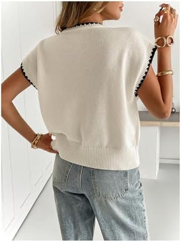 SOLY HUX Women's Short Sleeve Business Casual Sweater