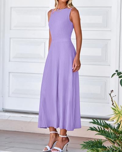 BTFBM Women Midi Bodycon Tank Dress