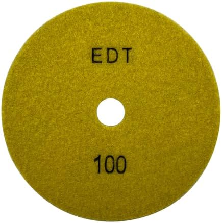 7" Dry Stone & Concrete Polishing Pad, 1.5mm Segment Height, 100 Grit