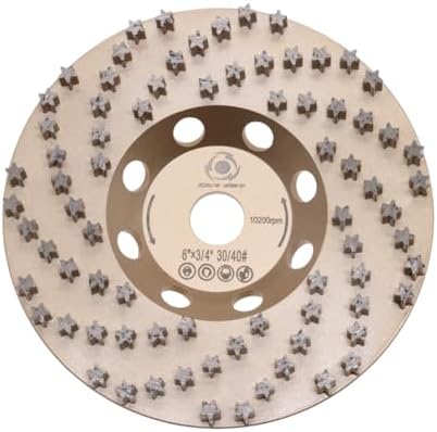 6" ComeFloor Diamond Grinding Cup Wheel for Concrete & Masonry, 77 Aggressive Star Segments, 30/40 Grit, 19mm Arbor Hilti DG150