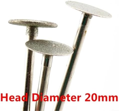 Grinding Wheel for Drill 6Pcs 20/25/30mm Super-Thin T Head Diamond Grinding Needle Bit Mounted Point Carving 6mm Tools Shank(Diameter 20mm-6Pcs)