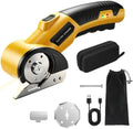Cordless Electric Scissors, 4V Electric Mini Box Cutter Cardboard Cutter With LED Light, 2000mAh Battery High-Efficiency Brushless Motor Carpet Cutter Tool, Rotary Cutter for Cloth, Cardboard, Carpet