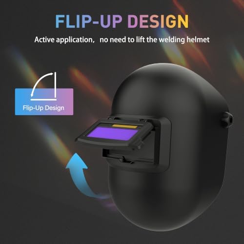 SHINE Flip Up Sugar Scoop Welding Hood,2x4 Welding Helmet