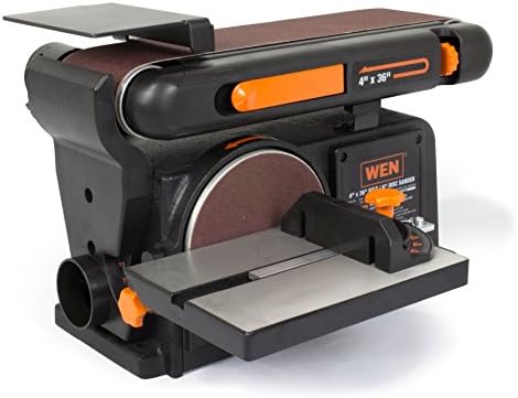 WEN PL1326 15-Amp 13-Inch Spiral Benchtop Thickness Planer & 6502T 4.3-Amp 4 x 36 in. Belt and 6 in. Disc Sander with Cast Iron Base