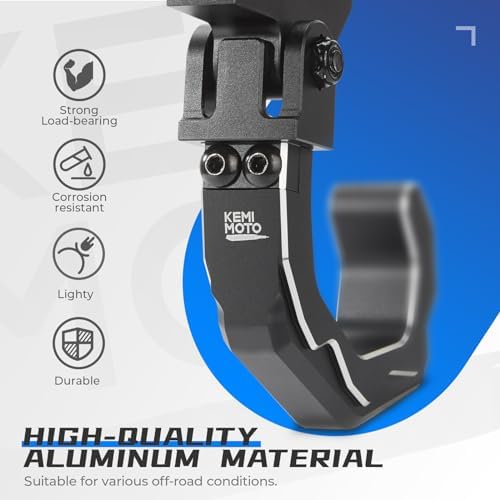 KEMIMOTO Aluminum UTV Hanger Headset Helmet Hook Fits 1.6"-2" Roll Bar