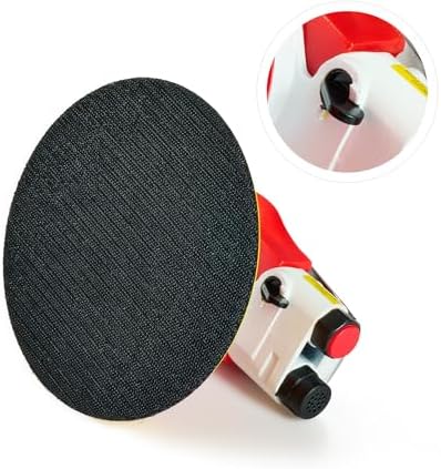 Professional Random Orbital Air Sander 6" Pneumatic Palm Sander DA Sander, Low Noise Reduction, 12000 RPM, Hook & Loop, for Auto Body, Car Detailing, Wood, Metal Polishing & Buffing