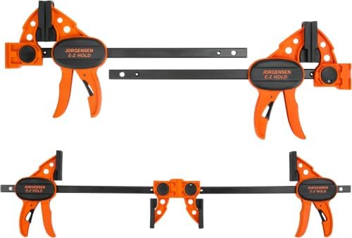 Jorgensen 6" Spreader/Bar Clamp Set,One-Hand Light Duty E-Z Hold Clamp/Spreader, 99216A,Black Orange, 4 Count (Pack of 6)