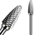 Carbide Burr Set 1/4" Shank SF-5 Die Grinder Bits Tungsten Double Cut Burr Bits (1/2" Cutter Dia X 1" Cutter Length) for Die Grinder Kits Metal Grinding Drilling Polishing (1pcs)