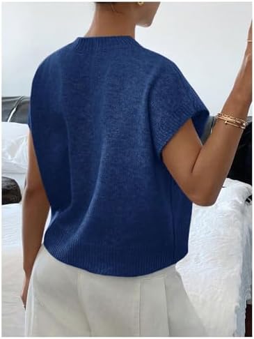 SOLY HUX Women's Short Sleeve Business Casual Sweater
