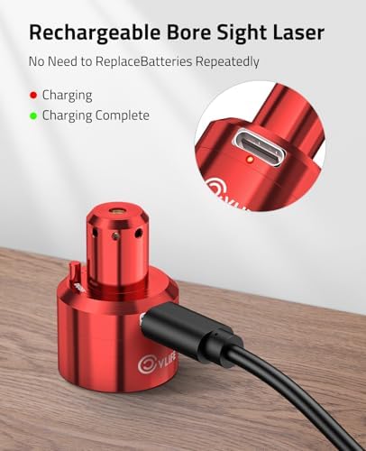 CVLIFE Rechargeable Green/Red Laser Bore Sight Magnetic Bore Sight Laser