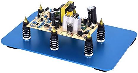 Toolour Soldering Helping Hands 6Pcs PCB Circuit Board Holder ESD Safe,Metal Magnetic Fixture Tower on the Blue Steel Base for Electronic Boards Repairing Soldering Desoldering Rework