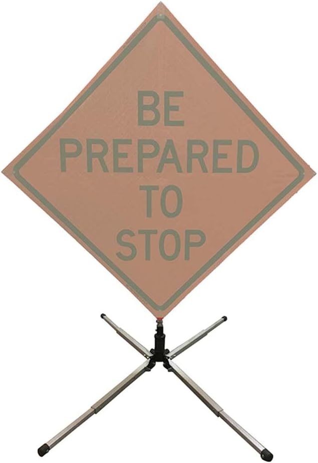 Plasticade Watchdog Aluminum Compact Single Spring Stand for 36" & 48" Roll-Up Signs, Automotive Grade Steel Spring, Universal Sign Clamp, Extendable and Lockable Legs with Non-Skid Rubber Feet