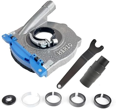 HERZO Aluminum Dust Shroud for Angle Grinder 4.5 inch and 5 Inch