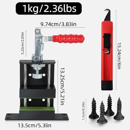 Golf Club Vise for Regripping – Heavy Duty Aluminum Shaft Holder with Knife