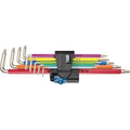 WERA 05022689001 3967/9 TX SXL Multicolour HF Stainless 1 L-Key Set with Holding Function, Stainless, 9 Pieces