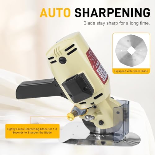 Electric Fabric Rotary Cutter, 250W Cloth Cutting Machine
