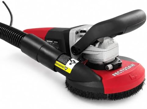 1100W Dustless Concrete Grinder, 5-Inch Surface Grinding Tool with Vacuum Dust Collection, 6-Speed Variable Control (1100-4200 RPM), Diamond Cup Wheel for Concrete, Masonry & Coating Removal