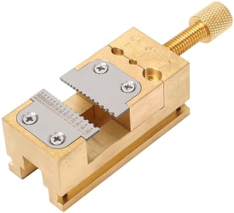 Mini Flat Clamp, Mini Bench Vice Clamp Opening Parallel Table Vise for Watch Repairing Sculpture Craft Jewelry DIY Carving Tool, 0.2-1.5mm Hole Dia Watchmaker Wheel Pointers Tool