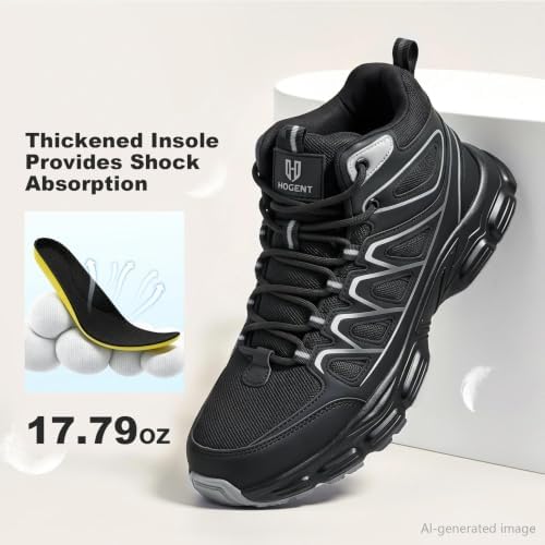Hogent Steel Toe Shoes for Men Women - Non Slip & Lightweight Work Shoes