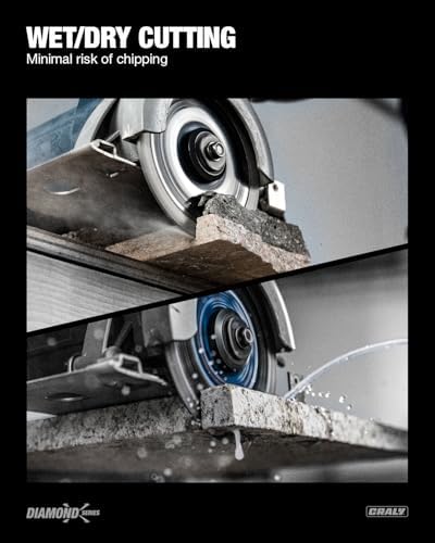 CRALY 4-1/2 Inch Super Thin Diamond Blade, 7/8 in Arbor, 4.5'' Diamond Tile Blade for Angle Grinder & Tile Saw, Diamond Cutting Wheel for Cutting Ceramic, Tile, Marble, Granite, Brick, Porcelain