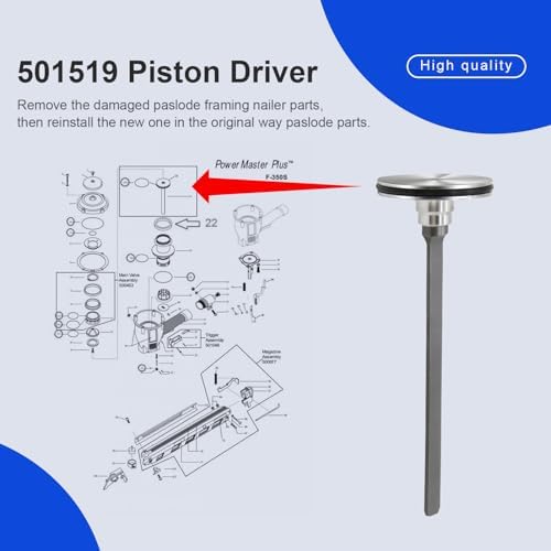 501519 Aftermarket Piston Driver for Paslode F-350S with O-Ring 502104 Nailers Parts