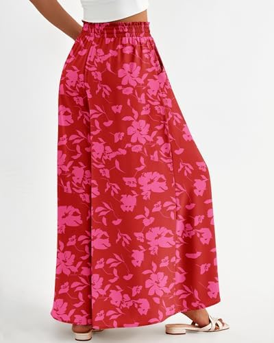 BTFBM Wide Leg Flowy Palazzo Pants for Women