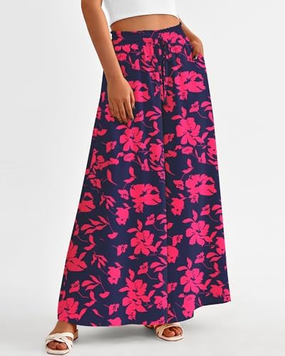 BTFBM Wide Leg Flowy Palazzo Pants for Women