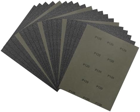 20Pcs Sand Paper 9x11Inch 120Grit Silicon Carbide Sandpaper Sheets