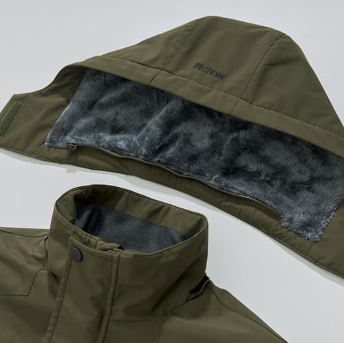 Boys' Waterproof Winter Ski Jacket Removable Hood Snow Coat